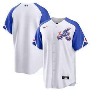 Nike Authentic Atlanta Braves City Connect Baseball Jersey White Men’s Sz: L